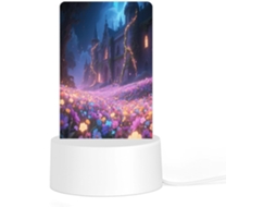 Luminária Noturna Em Acrílico Com Base De Plástico, Apresentando Um Misterioso Design De Castelo, Ideal Quarto E