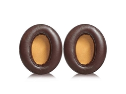 2 Peças De Almofadas De Substituição De Pele De Cordeiro Para Sennheiser Momentum 2.0 Ushion (marrom E Amarelo)