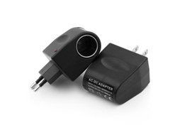 Adaptador Allume-cigare Padrão Europeu 220v Vs 12v,adaptador Secteur Hometique Vers Allume-cigare De Voiture (2 peças)