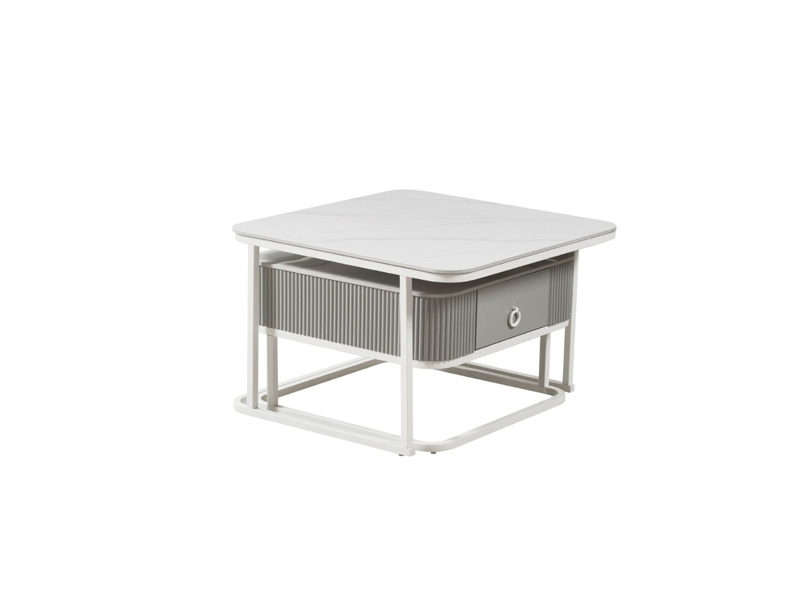 Mesa de Centro HOME ESPRIT Branco 70 x 70 x 45 cm