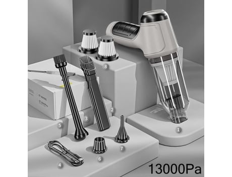 Cor Cinza 13000Pa Conjunto 2 Aspirador Sem Fio 2 em 1 para Carro e Casa Dispositivo de Dupla Utilização Pistola AIHONTAI