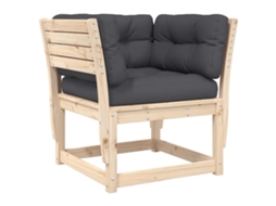 Garden Sofa, Garden Sofas Vidaxl Marrom Madeira De Pinho (com Almofadões)