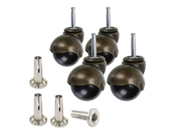 Retro-style 50mm Ball Bearing Caster 4-piece Set – Ideal For Coffee Tables And Small Decorative Furniture.