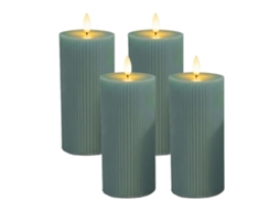 Conjunto De 4 Velas Led De Cera Real 18cm - Sem Chama