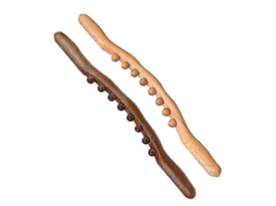 2026 palo de Gua Sha de Madeira Carbonizada 8 Perlas para Massagem Corporal Relaxamento Muscular e Terapia de Raspe