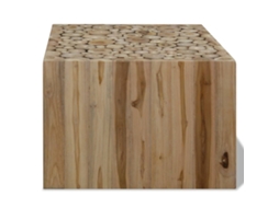 Mesa de Centro em Madeira de Teca Genuína 50x50x35 Cm MAISON EXCLUSIVE