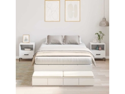 Vidaxl Estrado De Cama Com Arrumação Com Gaveta Branco 120 Cm