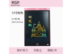Quadro de Escrita Lcd, Brinquedo Eletrônico de Desenho para Criançastela de 12 Cores Carcaça Rosa CHENNNLS