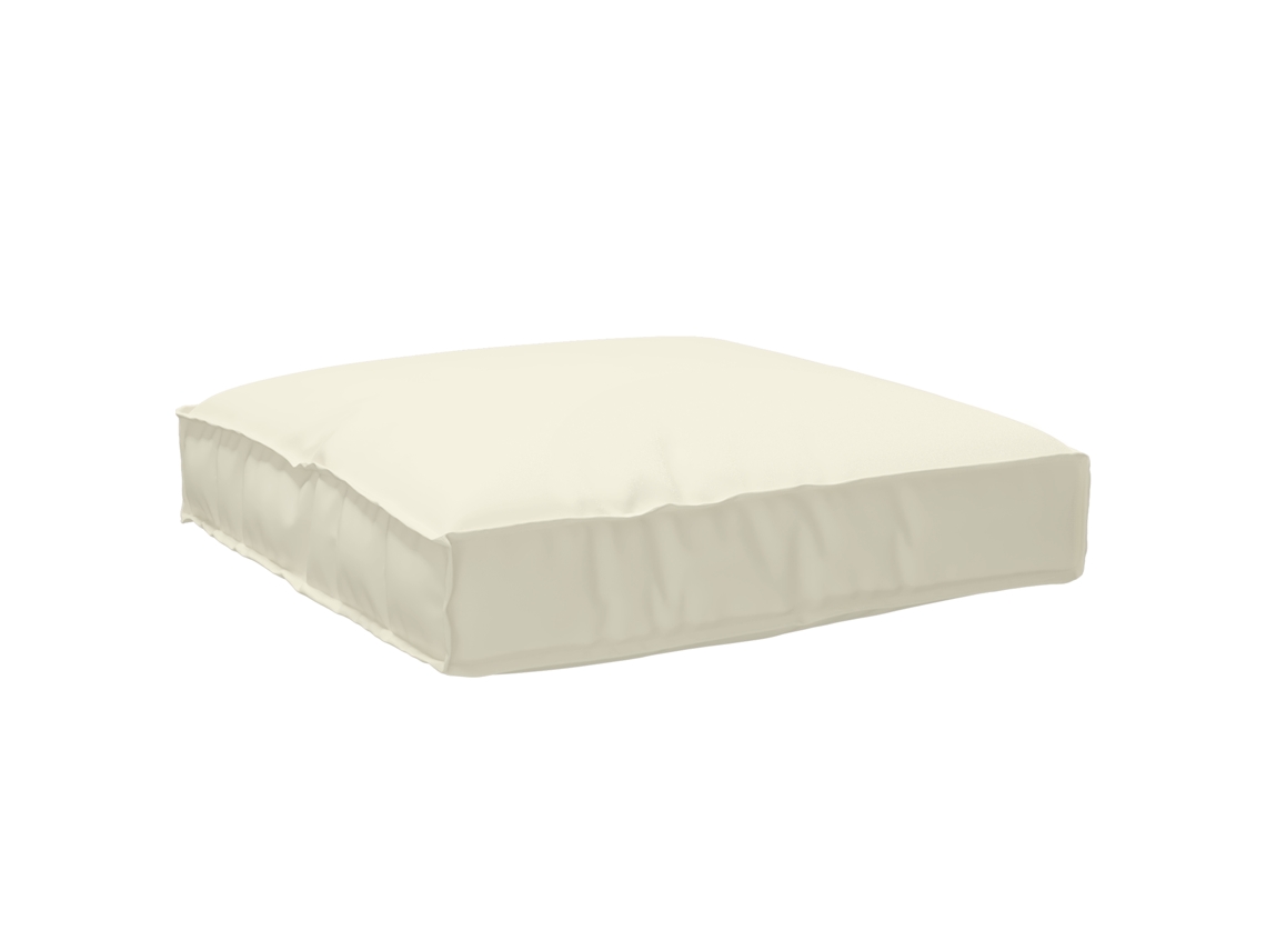 Conjunto 1 Almofada Moderna Vidaxl Creme Oxford (80 X 80 X 12 Cm)