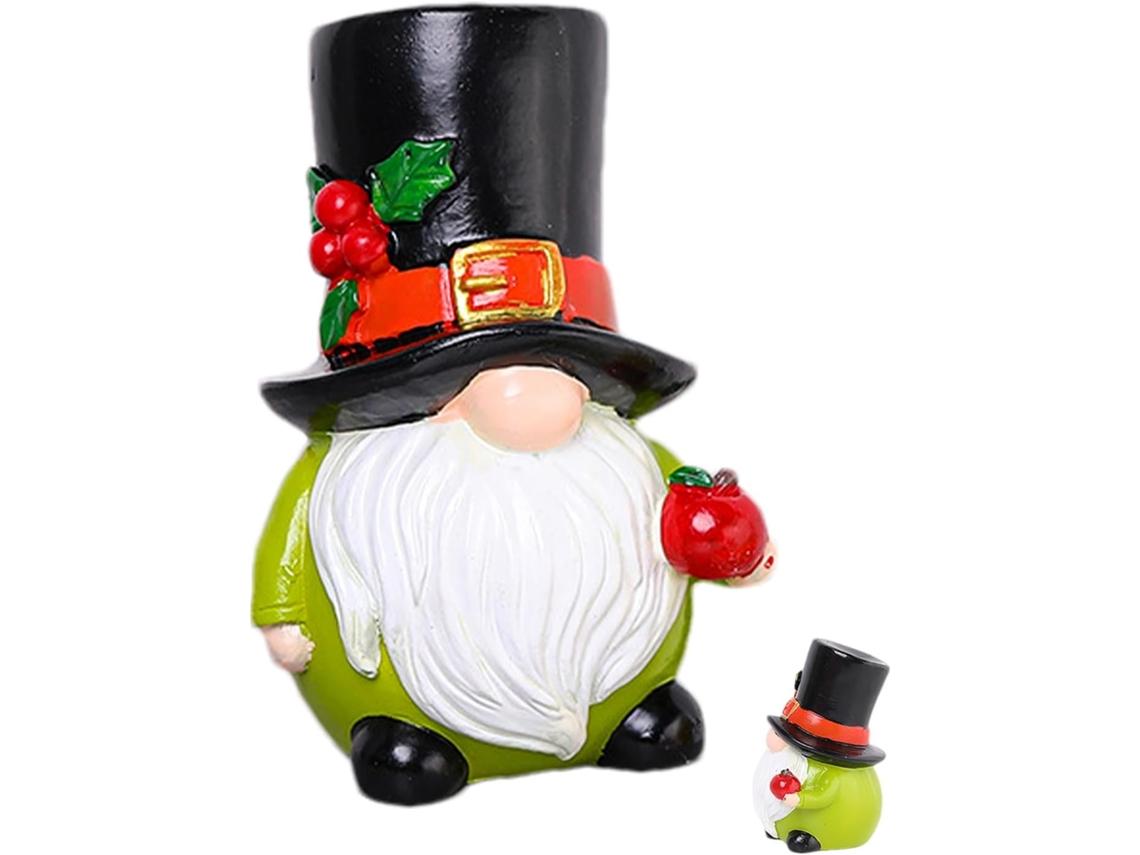 Estátua De Gnomo De Natal Em Resina, Decoração De Natal De Gnomo | Estatueta Sem Rosto