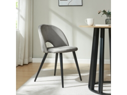 6 Cadeiras de Jantar Karijoki Veludo e Metal 77x50x55 cm EN.CASA