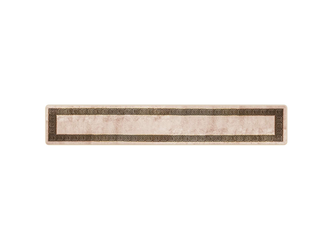 Conjunto 1 Tapete Runner Vidaxl Preto Poliéster (50 X 300 Cm)