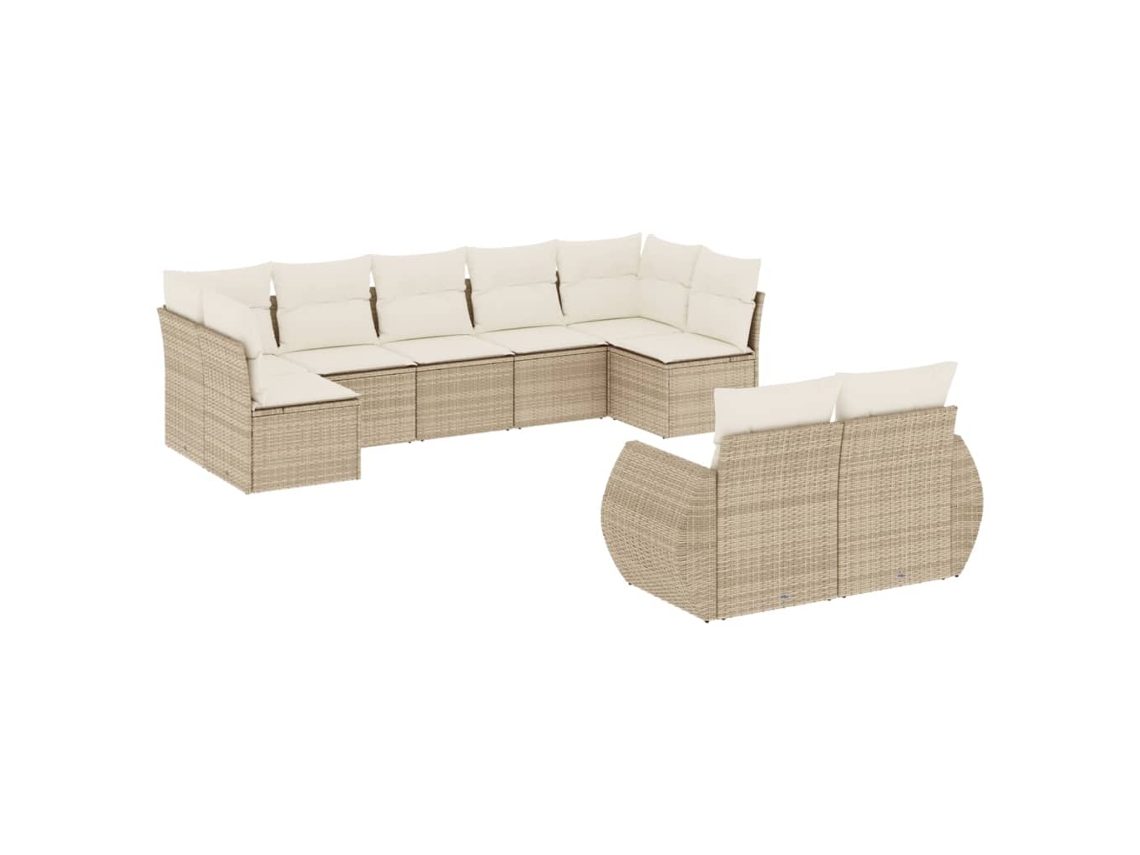Garden Sofa Set, Garden Sofa Sets Vidaxl Bege Rattan / Vime (n/a)