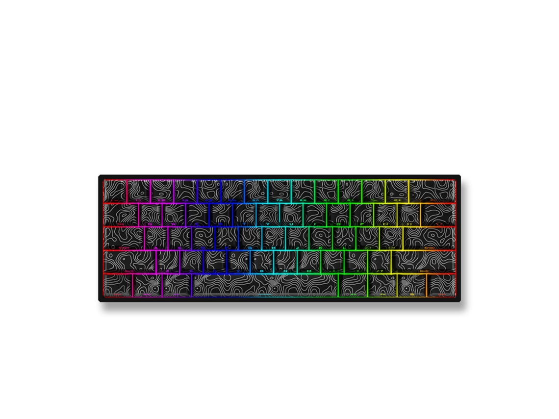 Teclado Mecânico Gamer Com Fio De 61 Teclas Hot-swap Com Luzes Led Ajustáveis Para Pc/notebook
