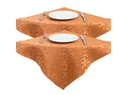 Guardanapos de Tecido Jacquard Damasco Guardanapos de Tecido de Poliéster À Prova D'Água À Prova de Derramamento Conjunto de 10 Café de 48 X 48 Cm