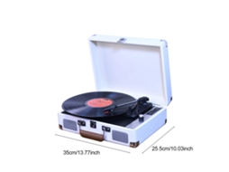 Toca discos de Vinil Compatível com Vários Tamanhos de Discos com Alto falantes Integrados EOOCOO