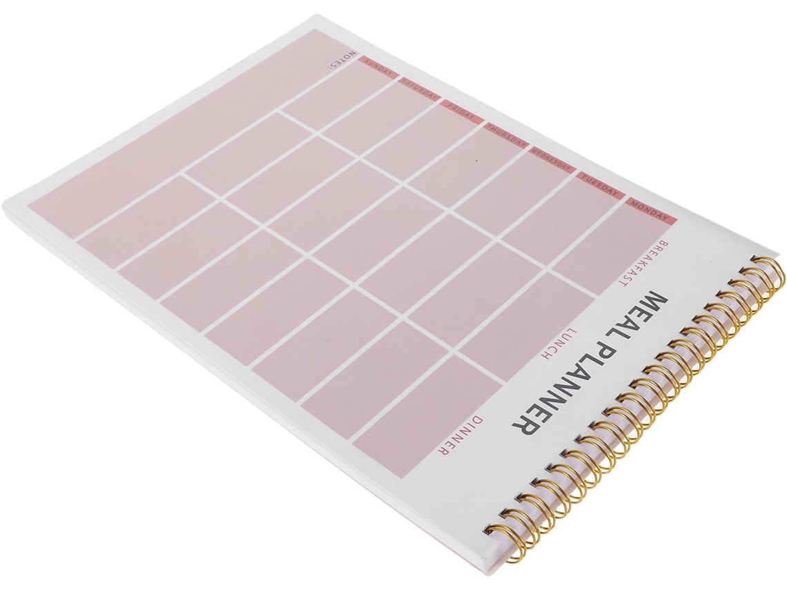 Bloc-notes D'agenda Quotidien En Papier Pour Planification Des Repas Et Suivi Alimentaire, Design Élégant