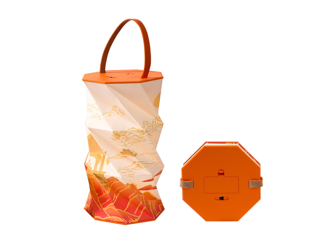 Lanterna Dobrável Style Com Bateria Integrada (10w), Cor Laranja,