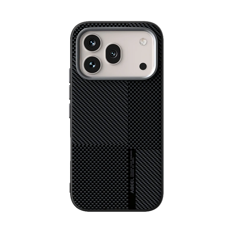 Capa Magnética Para Celular (honor Magic8 Lite) Com Textura De Fibra De Carbono E Proteção De Lente Em Metal, Capa Rígida.