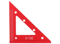 Regra Triangular de Alumínio com Escala Clara 13cm para Telhados | S/MARCA