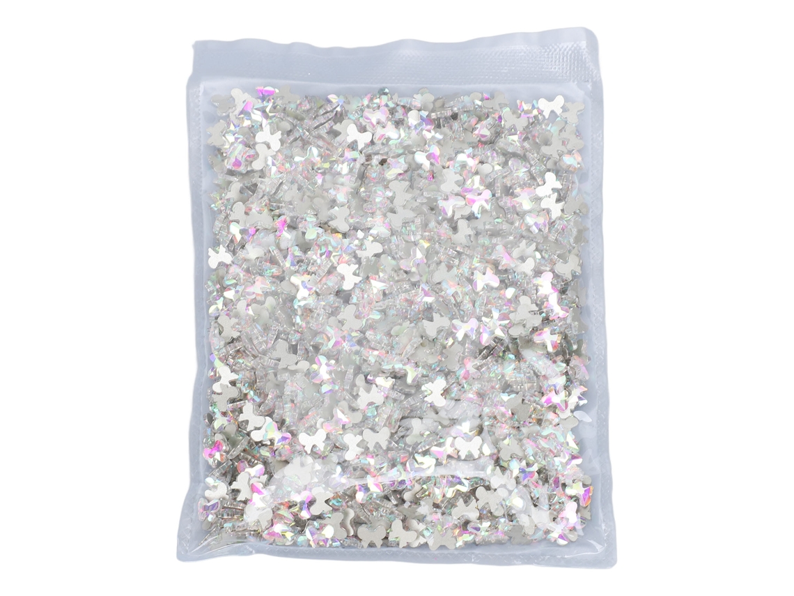 Conjunto De Strass Para Unhas Em Forma De Laço Com Fundo Plano Decorativos Compactos Para Artesanato De Unhas Sapatos Roupas Joias