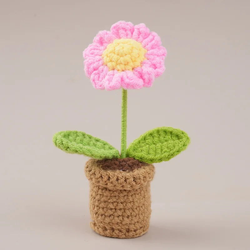 Vasinhos De Flores De Crochê Fofos - Mini Vasos De Flores Feitos À Mão