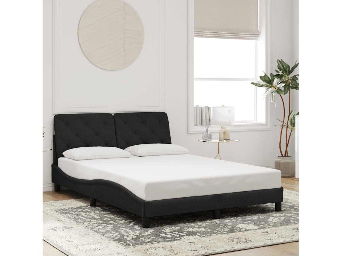 Vidaxl Estrutura De Cama Sem Colchão 120x200 Cm Veludo Preto