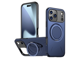 Capa Para Iphone 17 Pro Max À Prova De Quedas Com Suporte Magnético Giratório Digitallab (azul)