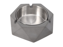 Cinzeiro de cimento, estilo nórdico, geométrico, metal interno, sala de estar S/MARCA