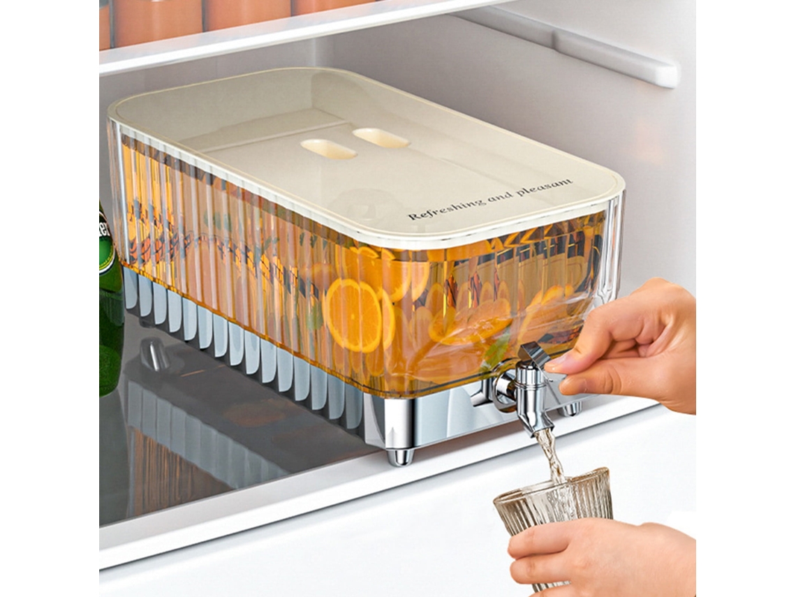 Dispensador De Bebidas Para Frigorífico 5.3l - Chaleira Fria Com Torneira E Filtro Para Sumo E Limonada