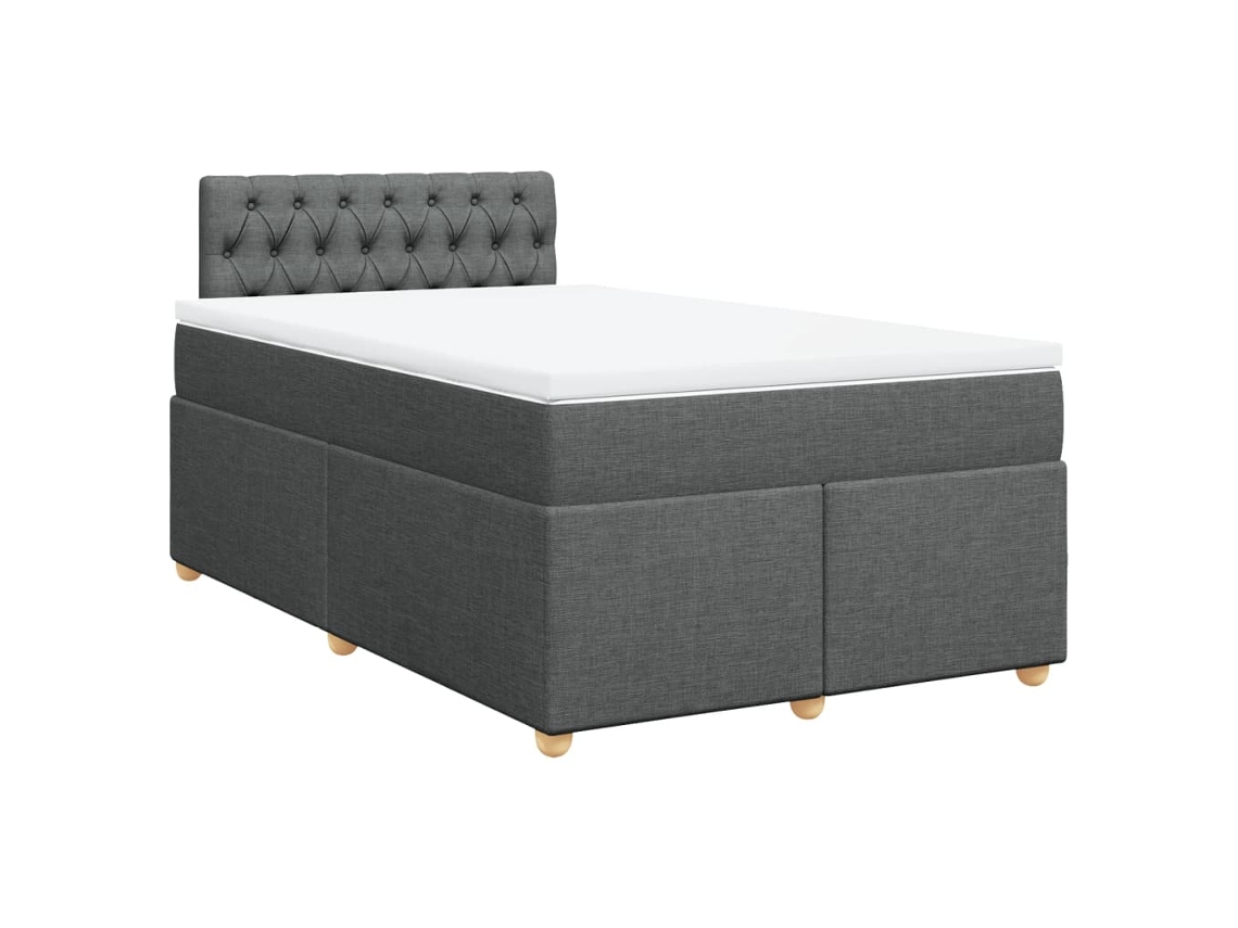 Box Spring Bed, Box Spring Beds Vidaxl Cinzeto Tecido (120 X 200 Cm)