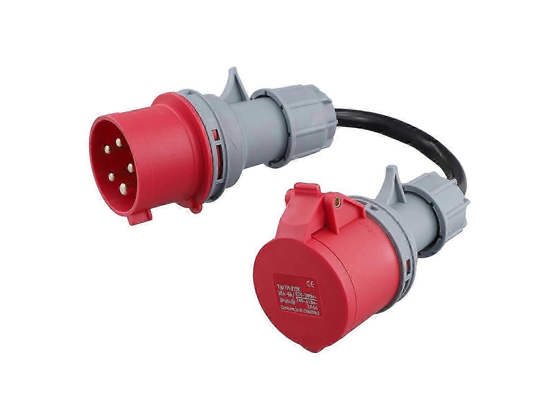 Adaptador Cee Vermelho De 32a Macho Para 16a Fêmea-aquaforge