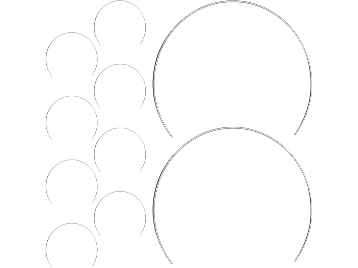 Conjunto De 10 Argolas Metálicas Semicirculares De 7,87 Polegadas
