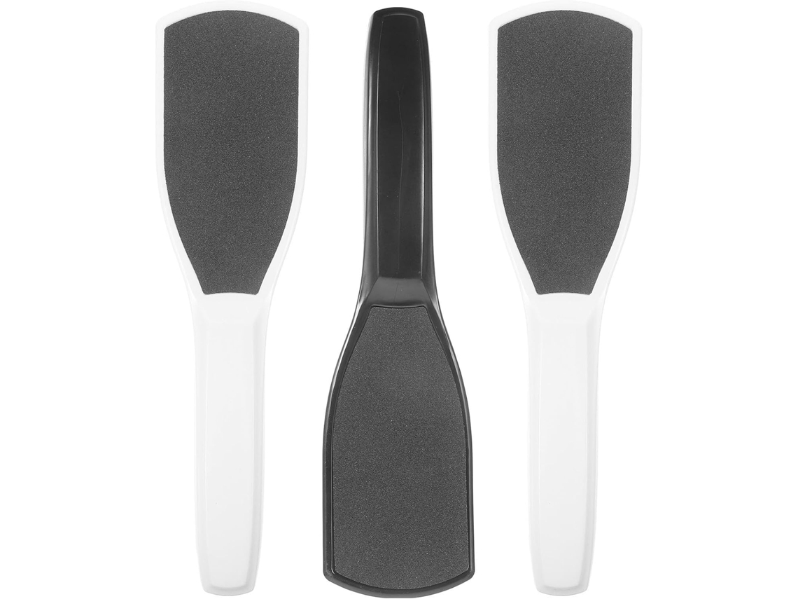 Conjunto de 3 lixas de plástico para os pés, ferramenta para cuidar dos seus pés, cor aleatória.
