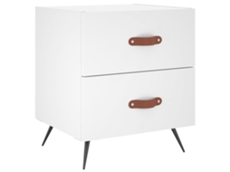 Bedside Cabinet, Bedside Cabinets Vidaxl Branco Madeira Processada (n/a)