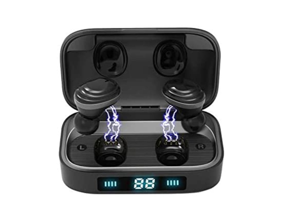 Auriculares Sem Fios Bluetooth Display Led/lcd Estojo De Carregamento Lurelia