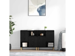 Vidaxl Aparadores 2 Pcs Carvalho Preto 60 X 35 X 70 Cm