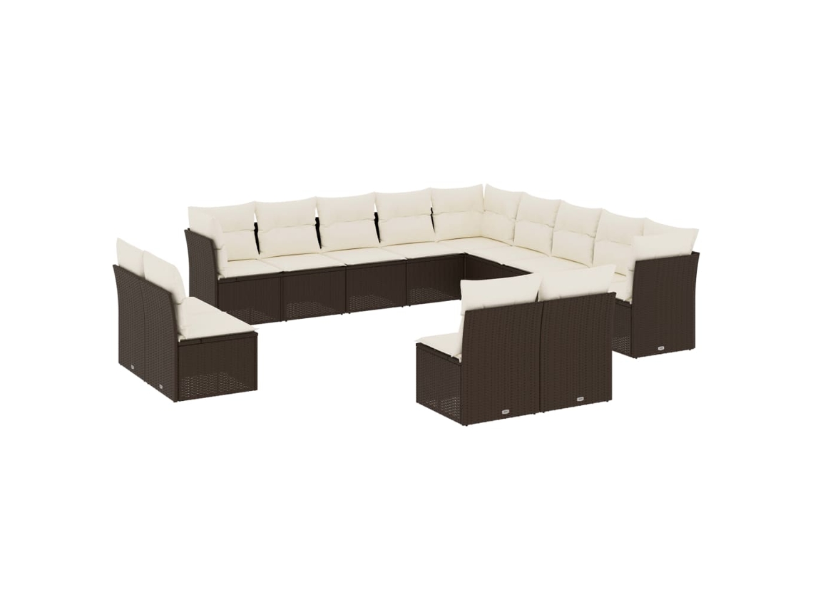Garden Sofa Set, Garden Sofa Sets Vidaxl Marrom Rattan / Vime (n/a)