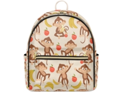 Mochila Tropicallife Funny Monkey para Mulheres e Meninas Mochila de Couro Mochila Casual para Escola Desi S/MARCA