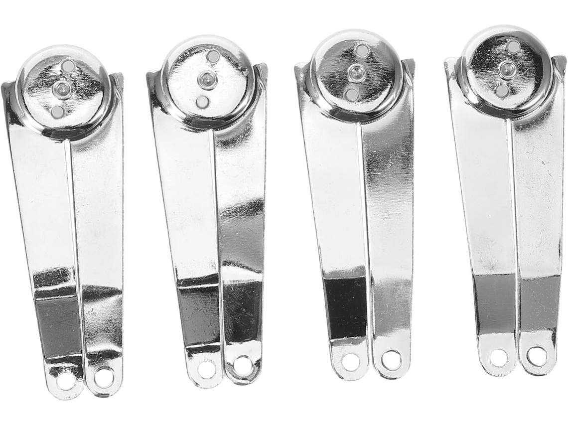 Conjunto De 4 Para Tampas Caixas Joias E Baús Madeira, Suporte Curvas
