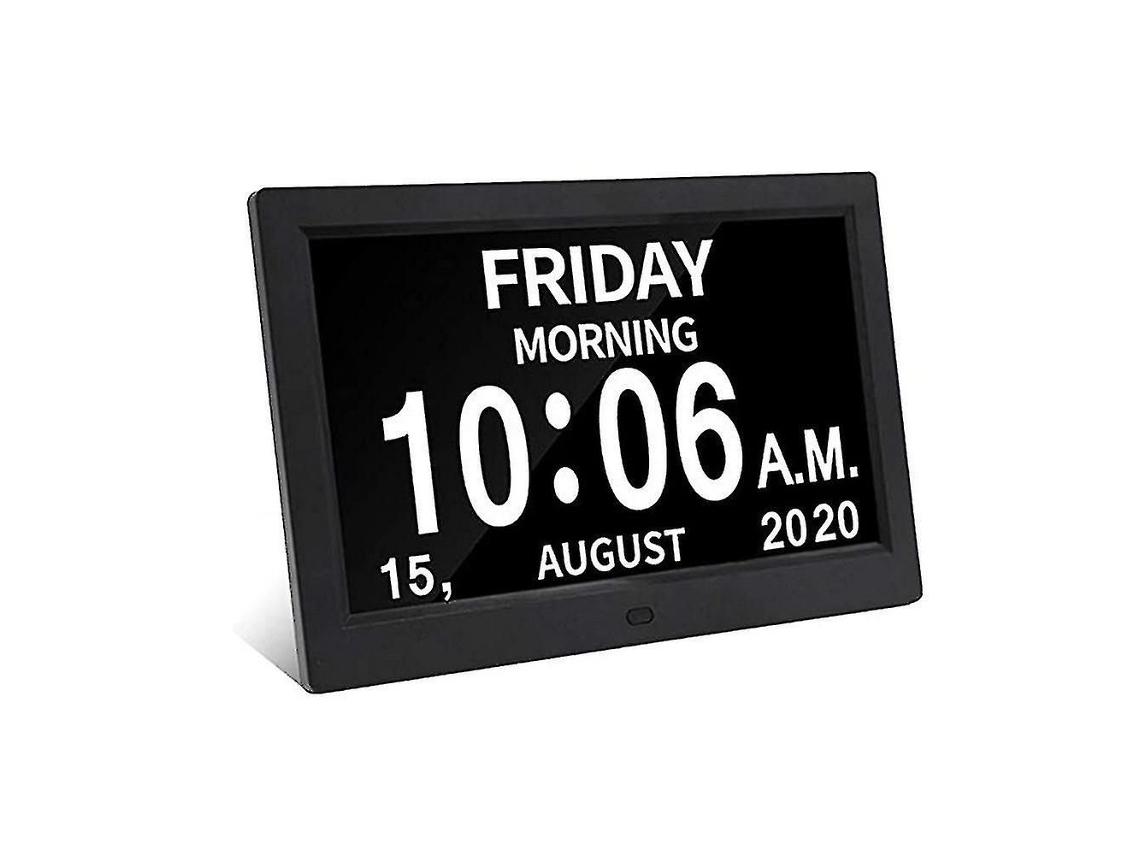 Relógio De Mesa Digital De 8 Polegadas Com Calendário, Extra Grande Para Pessoas Com Deficiência Visual