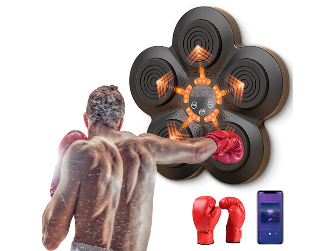Máquina De Boxe Eletrônica Com Música, Portátil, Montada Na Parede, Com Bluetooth E Reprodução De Música (máquinas De Boxe E Luvas Aquaforge