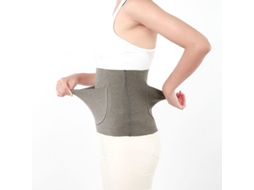 Cinto Térmico Para Abdome Feminino Transpirable E Confortável Com Bolso Externo L Gris