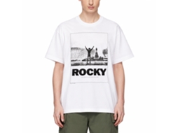Rockinstone Rocky Movie Snow Rock White Adult T-shirt Size:l
