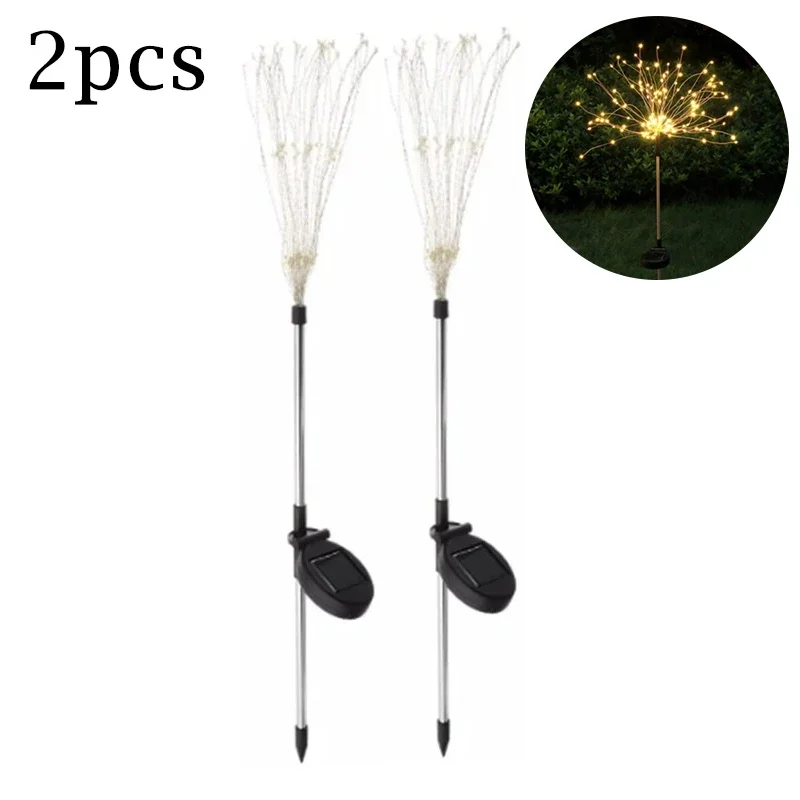 Luz Solar Decorativa De Dente De Leão Tipo Fogos De Artifício, Impermeável, Para Jardim E Gramado, Inserção No Solo Viewleaf