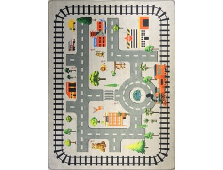 Tapete MANI TEXTILE  Circuit Zoo (Cinzento - 80X150cm)