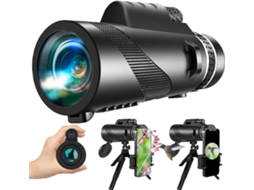 Telescópio Monocular de Alta Potência 80x100, Modelo Mais Recente de 2025, Prisma Hd Bak4 com Adaptador para Celular e Tripé BRILVIBERA