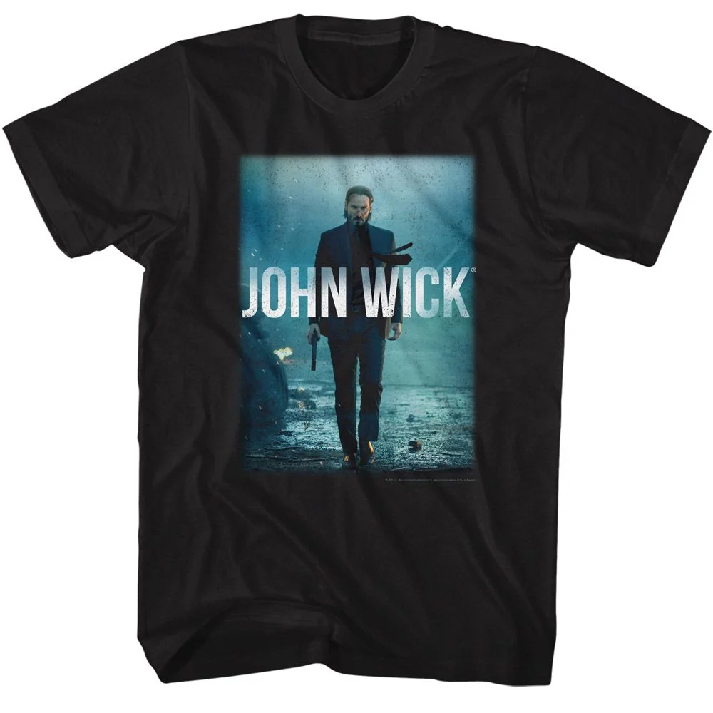 Rockinstone John Wick Dvd Cover Art Black Adult T-shirt Size:xxxl