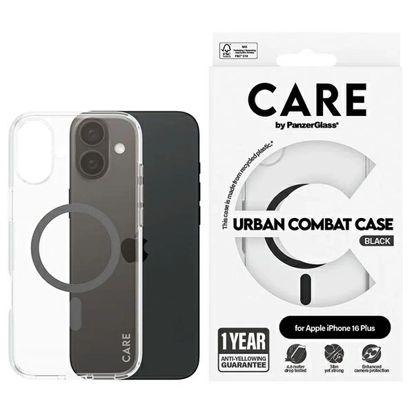 Cuidados Com A Capa PANZERGLASS Da Flagship Case Z Para Magsafe Para Iphone 16 Plus