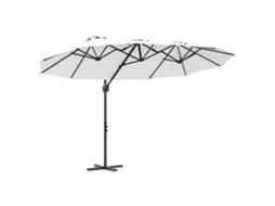 Conjunto 1 Parasol Outdoor Vidaxl Castanho Poliéster (372 X 198 X 243 Cm)